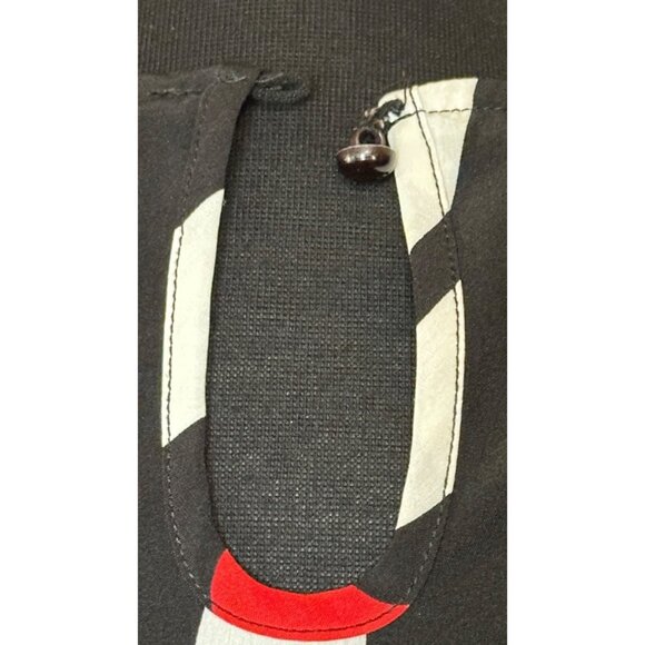 SHEIN Brand Red White Black Blouse Stripes Polyester Women's Size L (8/10)-READ - Picture 4 of 16